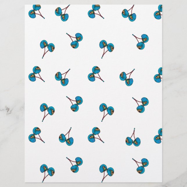 Blue Cherry Pattern (Front)