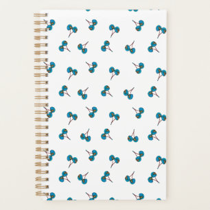 Blue Cherry Pattern Planner