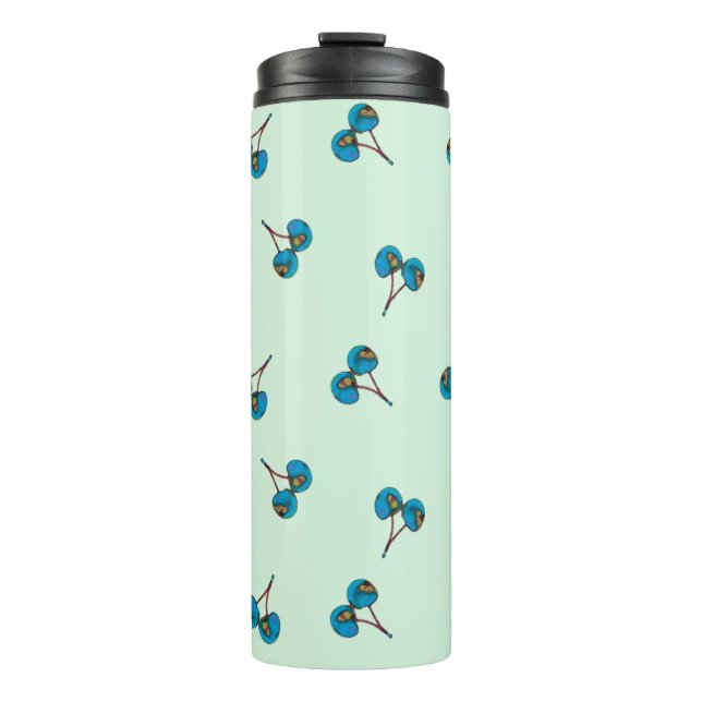 Blue Cherry Thermal Tumbler (Front)