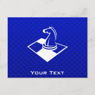 Blue Chess Postcard