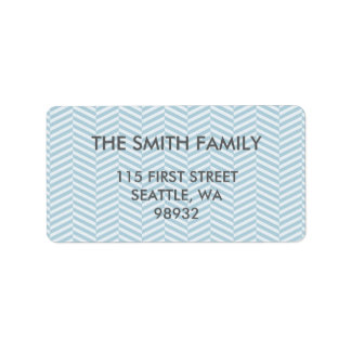BLUE CHEVRON ADDRESS LABELS