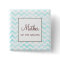 Blue Chevron Mother of the Groom Button