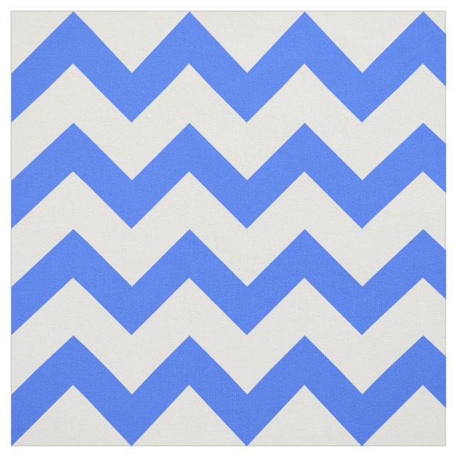 Blue Chevron Pattern Fabric (Swatch)
