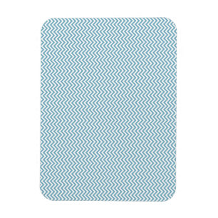 Blue Chevron with Monogram Magnet