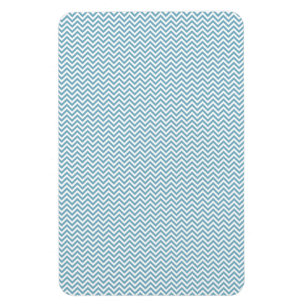 Blue Chevron with Monogram Magnet