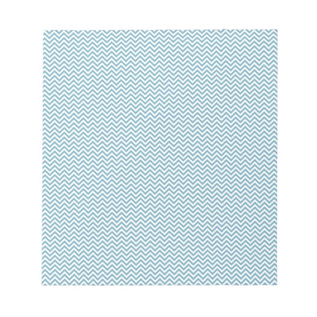 Blue Chevron with Monogram Notepad (Front)