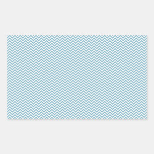 Blue Chevron with Monogram Rectangular Sticker