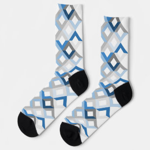 blue chevrons socks