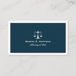 Blue chic Attorney  Justice Scale Professional Business Card
