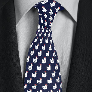 Blue Chicken Farmer Tie
