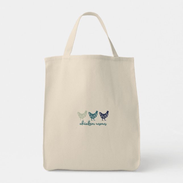 Blue Chicken Mum Mothers Day Tote (Back)