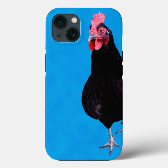 Blue Chicken Strut, iPhone 13 Case (Back)