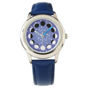 Blue Children's Moon Phase Astronomy Watch