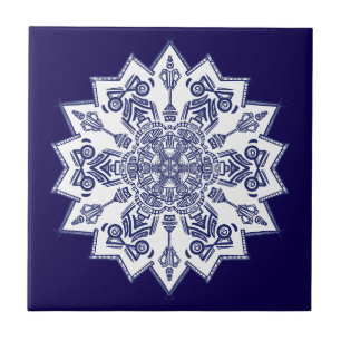 Blue China Mandela Tile