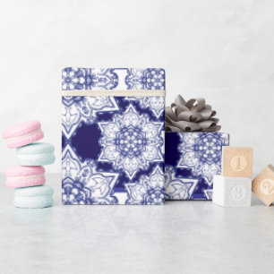Blue china monsters wrapping paper