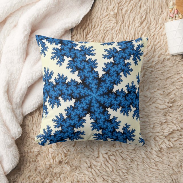 Blue China Snowflake Cushion (Blanket)