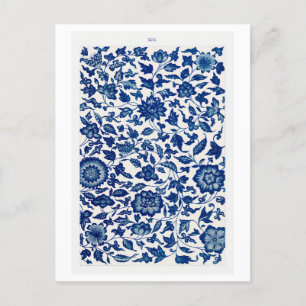 Blue Chinese Flower Pattern from Owen Jones Book Postcard
