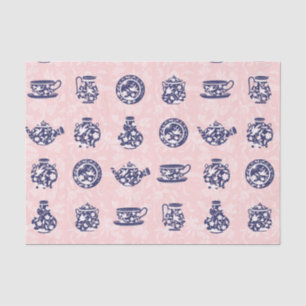 Blue Chinese Porcelain Tissue Paper