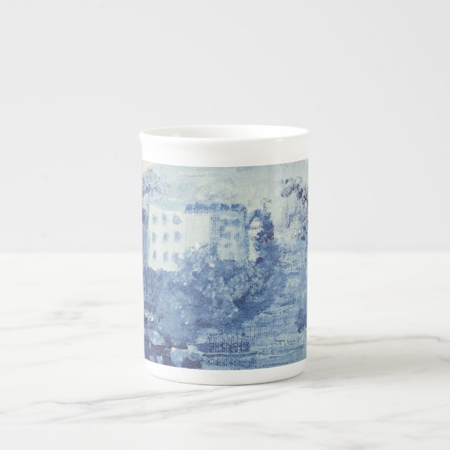 Blue Chinoiserie Bone China Mug (Front)