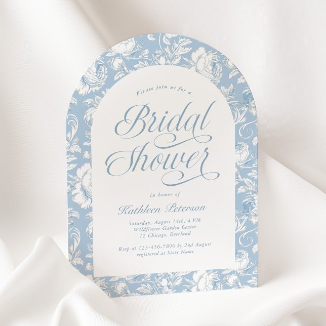 Blue Chinoiserie Bridal Shower Invitation (Creator Uploaded)