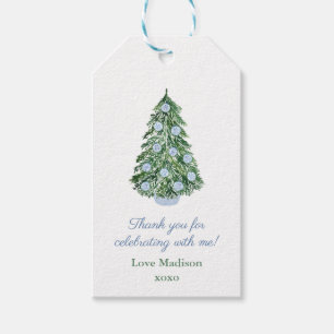 Blue Chinoiserie Christmas Bridal Shower Favour Ta Gift Tags