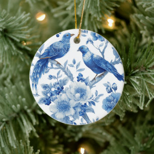 Blue Chinoiserie Christmas Ornament 