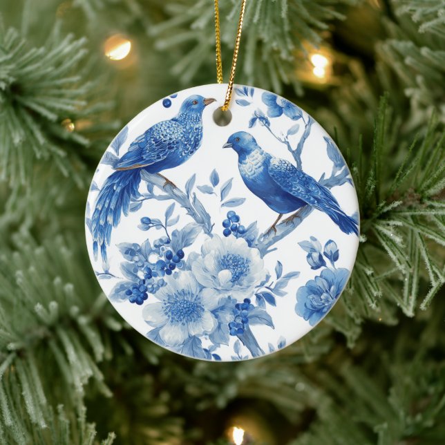 Blue Chinoiserie Christmas Ornament  (Tree)