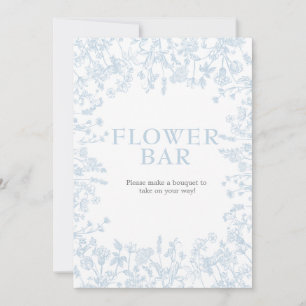 Blue Chinoiserie Floral Bridal Shower Invitation, Invitation