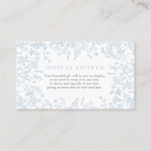 Blue Chinoiserie floral Display Shower Card