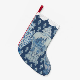 Blue Chinoiserie Ginger Jar Christmas Stocking
