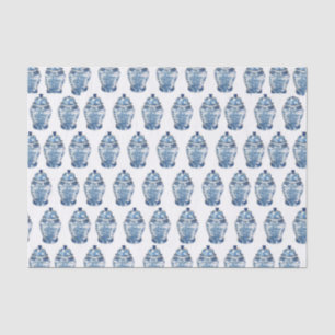 Blue Chinoiserie Ginger Jar Jars Tissue Paper