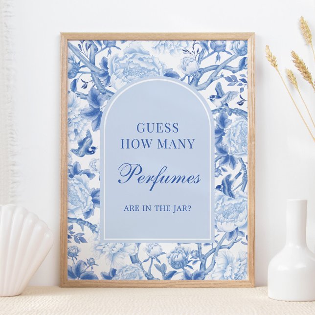 Blue Chinoiserie Guess How Many Perfumes Sign (Creator Uploaded)