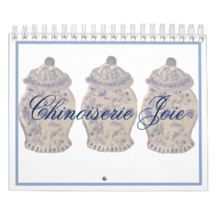 Blue Chinoiserie Hand Painted Ginger Jar Jars Calendar