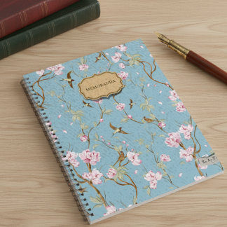 Blue Chinoiserie Memoranda  Notebook