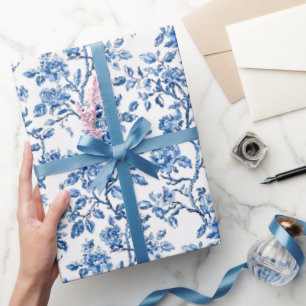 Blue Chinoiserie Pattern Wrapping Paper