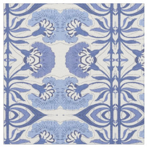 Blue chinoiserie repeat patterndecorator Fabric 