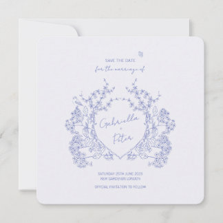 Blue Chinoiserie Save The Date