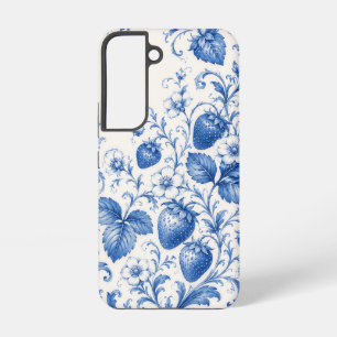 Blue Chinoiserie Strawberry Floral Phone Case
