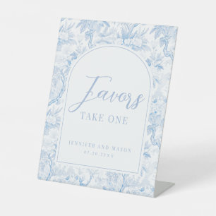 Blue Chinoiserie Take One Favours Wedding Sign