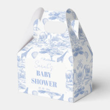 Blue Chinoiserie Toile de Jouy Baby Shower Favour 