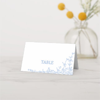 Blue Chinoiserie Toile de Jouy Table Seating Place Card