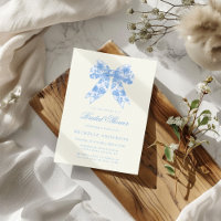 Blue Chinoiserie Vintage Floral Bridal Shower