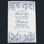 Blue Chinoiserie Vintage Floral Bridal Shower Medium Gift Bag<br><div class="desc">Love is in bloom! This Blue Chinoiserie Party Decor Collection, features delicate toile floral patterns for timeless elegance. Each piece in this collection showcases intricate designs in shades of blue, evoking a sense of sophistication and elegance. ★ Let me help you plan your next party! ★ If you need coordinating...</div>