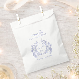 Blue Chinoiserie Wedding Favour Bags