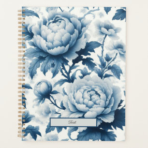 Blue Chinoserie Wild Flowers Planner
