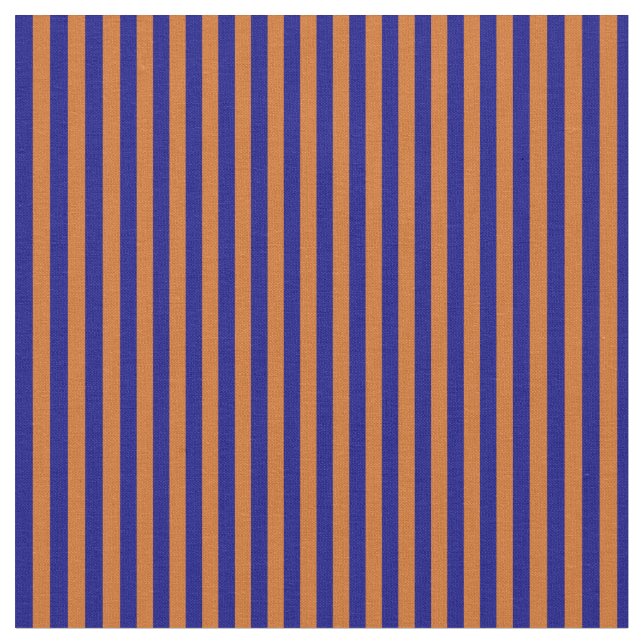 Blue & Chocolate Lines/Stripes Pattern Fabric (Close Up)