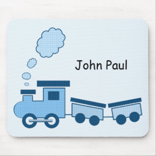 Blue Choo Choo Train Mouse Mat