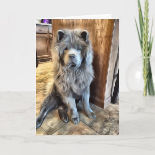 Blue chow thank you card