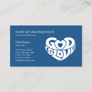 Blue Christian Church Pastor   Religious Ministry Appointment Card