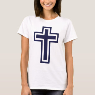 Blue Christian cross different variants T-Shirt